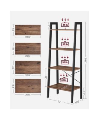 4-Tier Bookshelf Storage Rack, Shelves for Bathroom and Living Room Organization