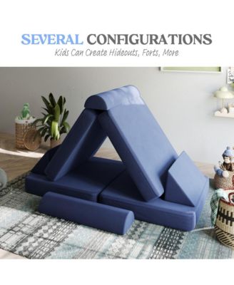 Conner Modular Play Couch For Kids With Convertible 6-Piece Design And Soft Foam Cushions