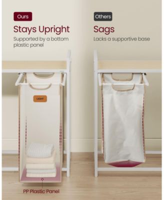 4-Compartment Laundry Hamper, Rolling Laundry Sorter Cart with Shelves, Side Pockets &amp; 6 Labels