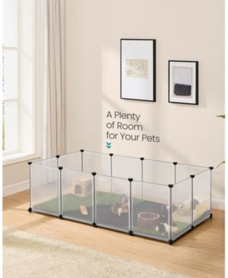 Portable Pet Playpen with Floor and Removable Oxford Fabric Mat for Indoor & Outdoor Use