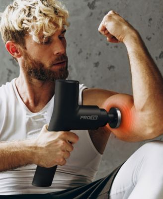 PROfit Percussion Muscle Massage Gun, Rechargeable Deep Tissue Full-Body Massager with Multiple Attachments 