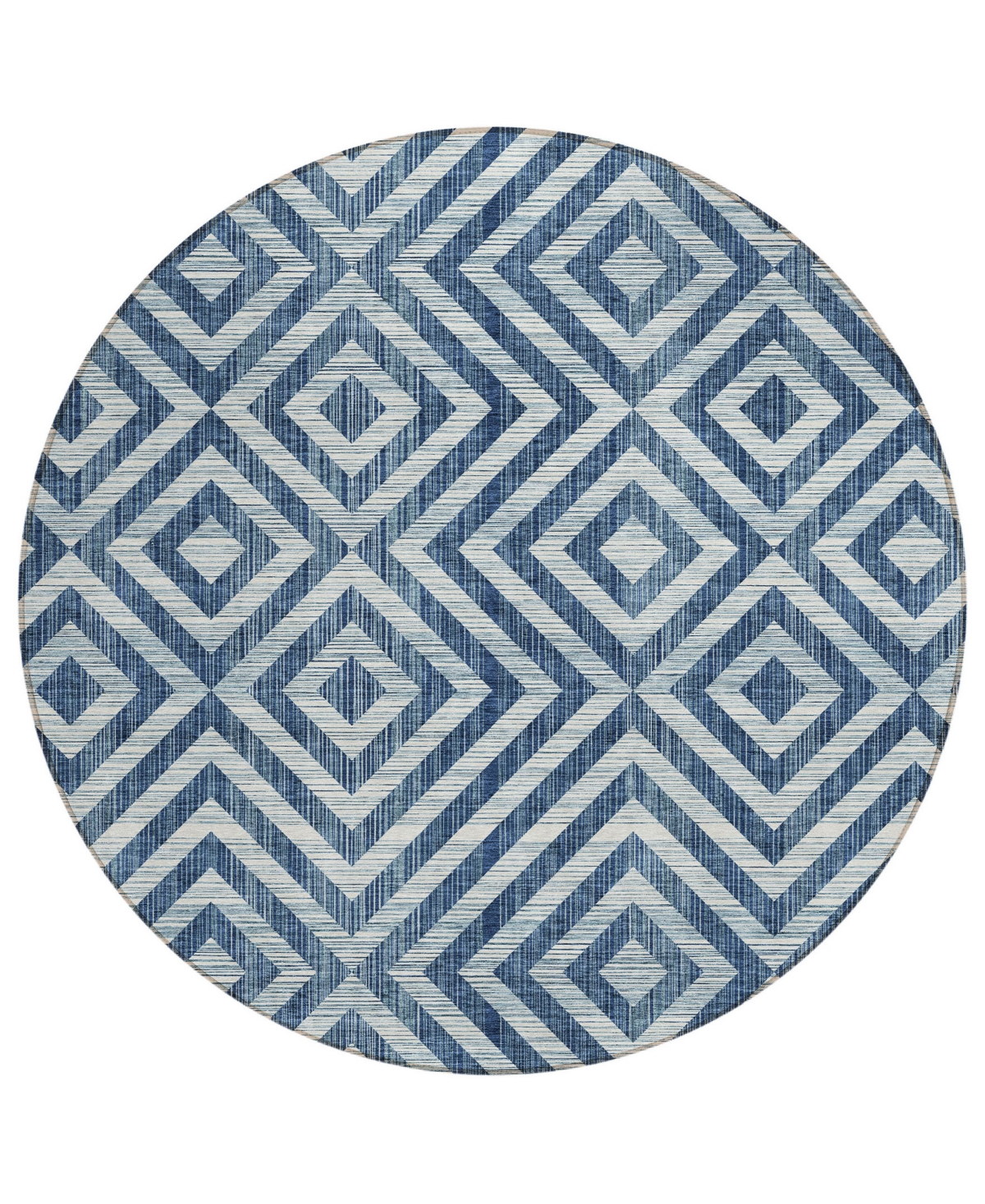 Addison Chantille Acn733 8'x8' Round Area Rug In Navy