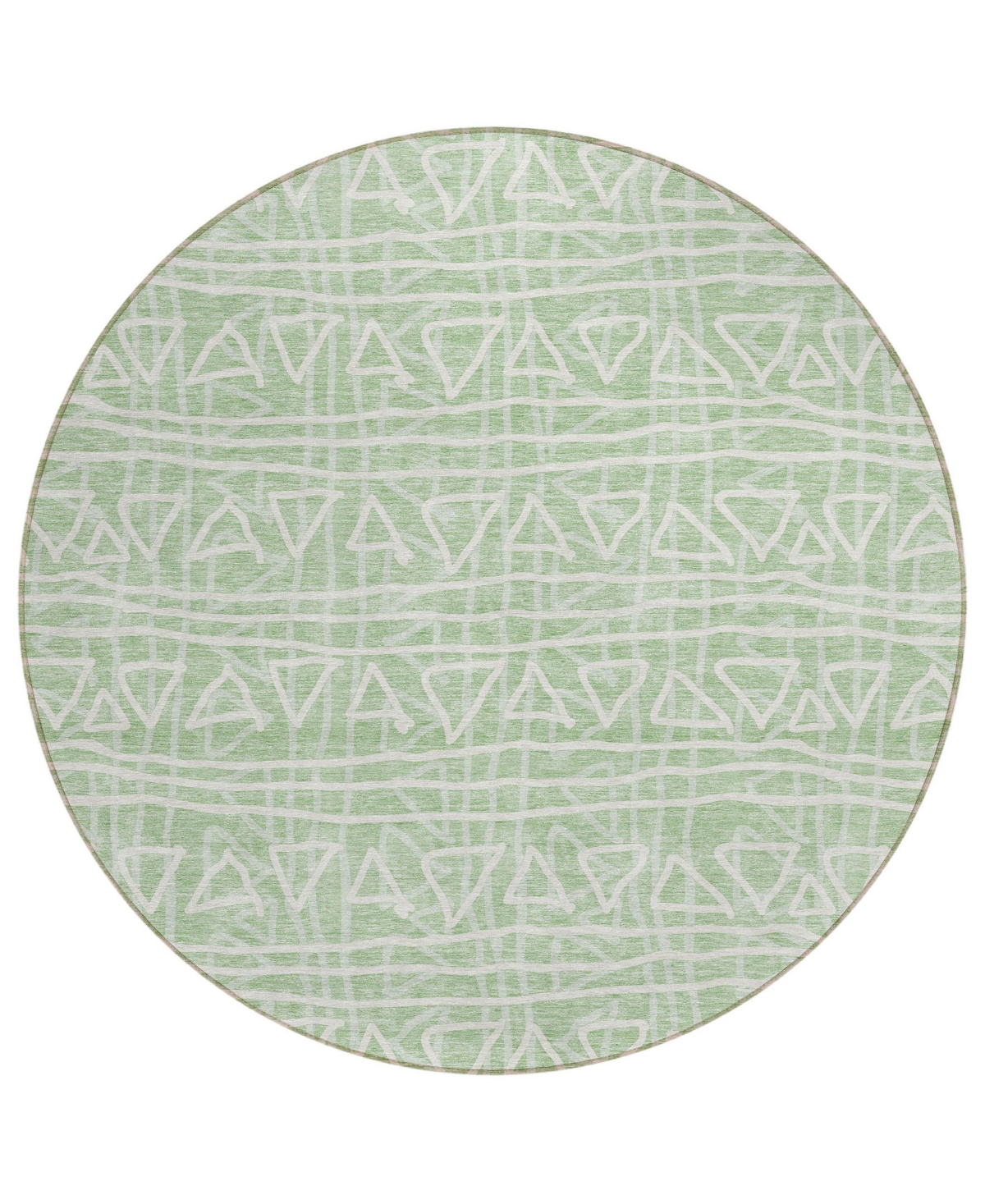Addison Chantille Acn730 8'x8' Round Area Rug In Mint