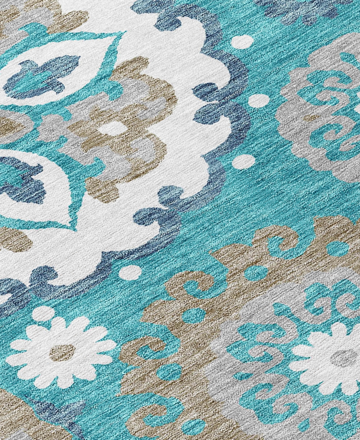 Addison Chantille Machine Washable Acn763 8'x10' Area Rug In Teal