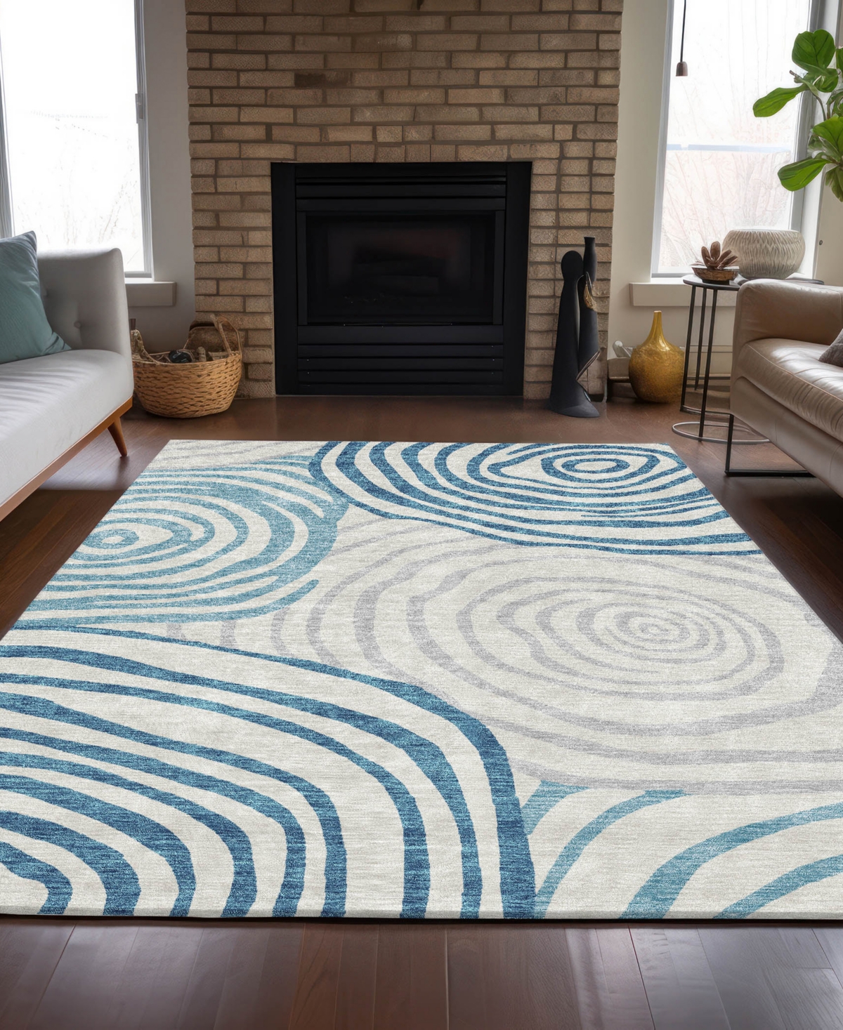 Shop Addison Chantille Machine Washable Acn765 9'x12' Area Rug In Teal