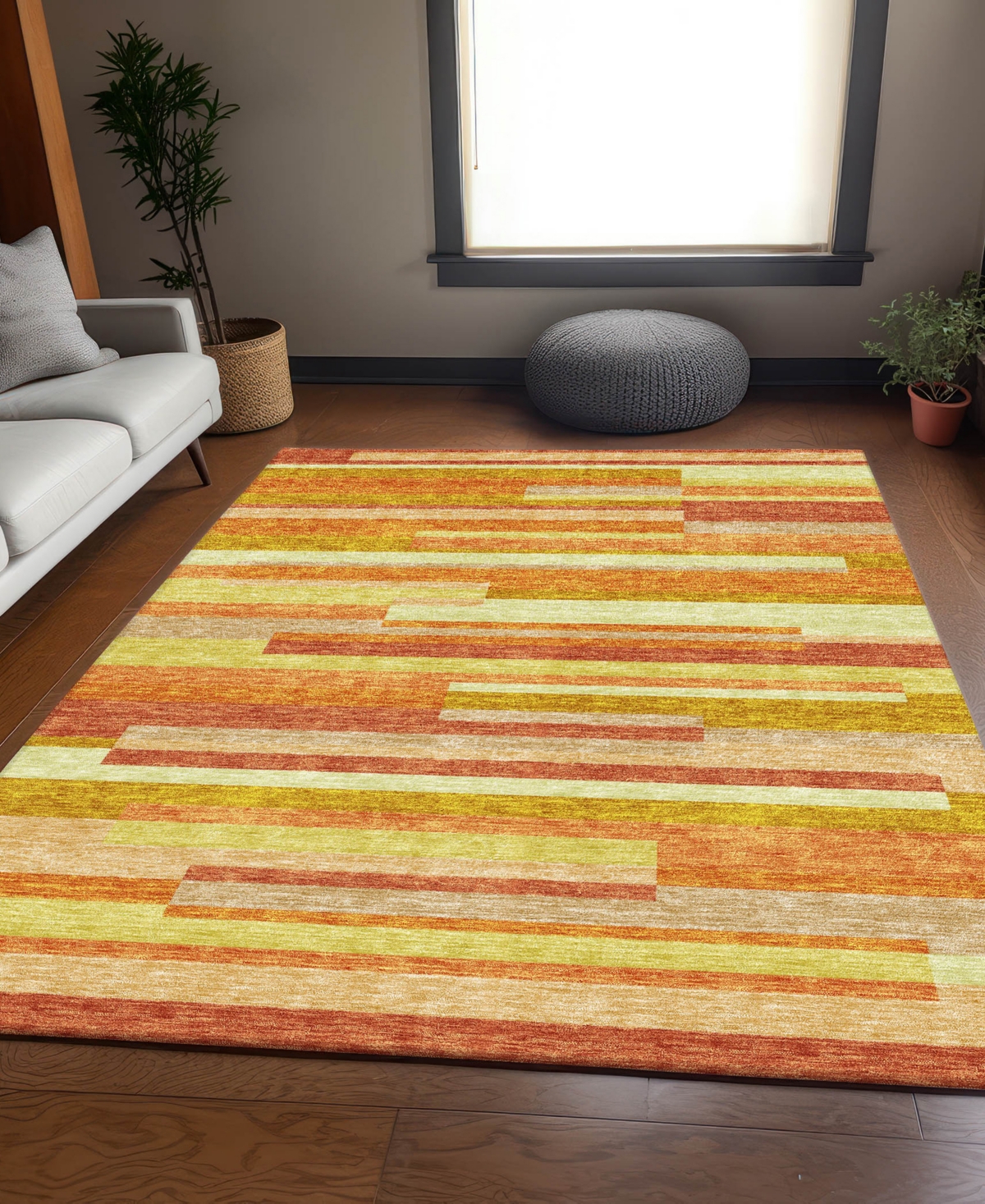 Addison Chantille Acn766 8'x10' Area Rug In Orange