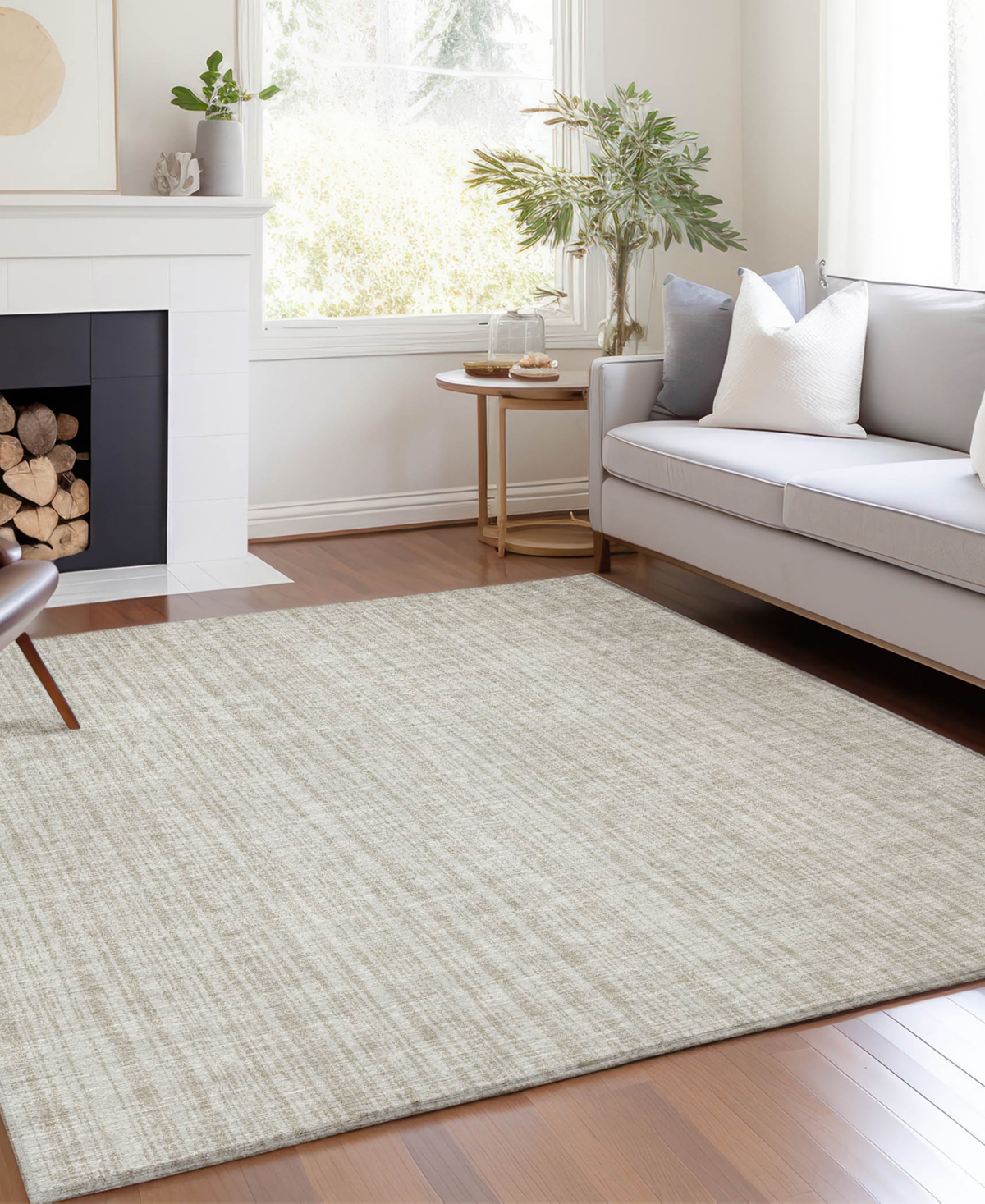 Addison Chantille Machine Washable Acn760 8'x10' Area Rug In Ivory