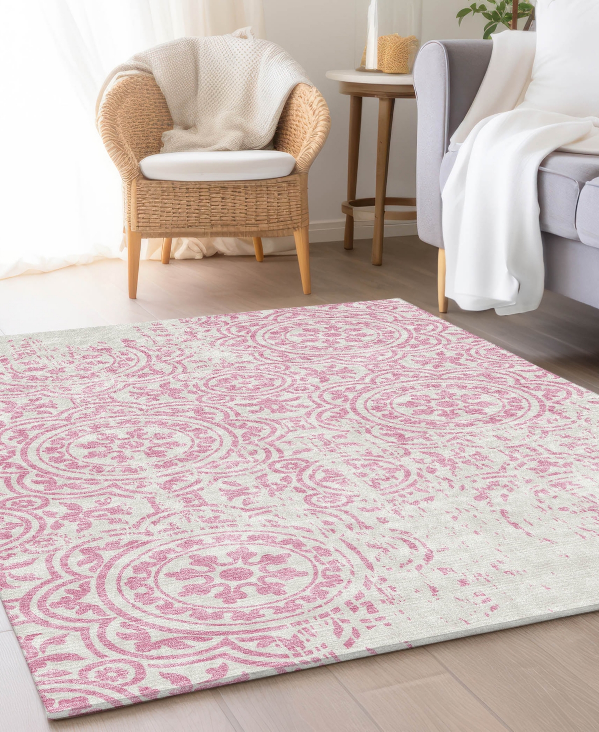 Addison Chantille Acn758 8'x10' Area Rug In Pink