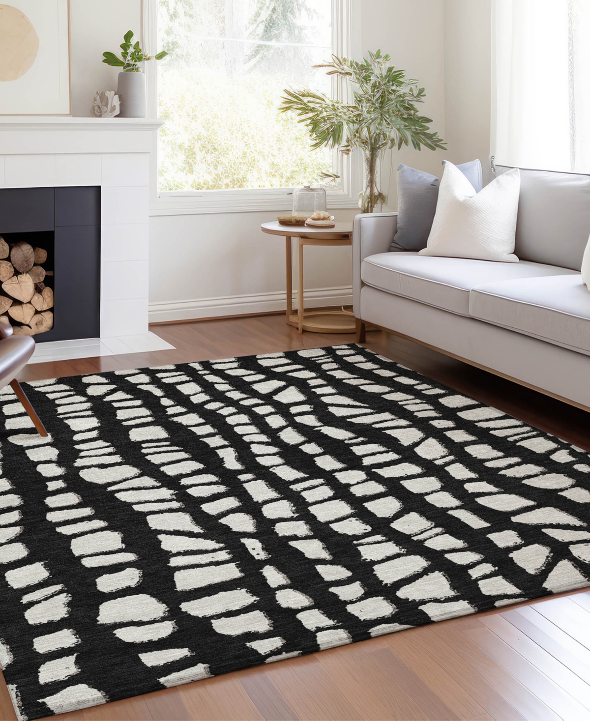 Addison Chantille Acn754 5'x7'6" Area Rug In Black