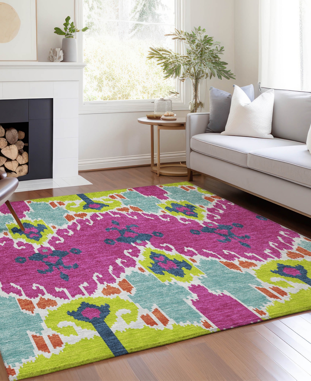 Addison Chantille Acn748 8'x10' Area Rug In Pink