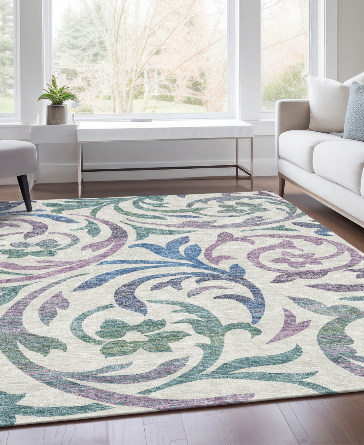 Addison Chantille Acn764 5'x7'6" Area Rug In White