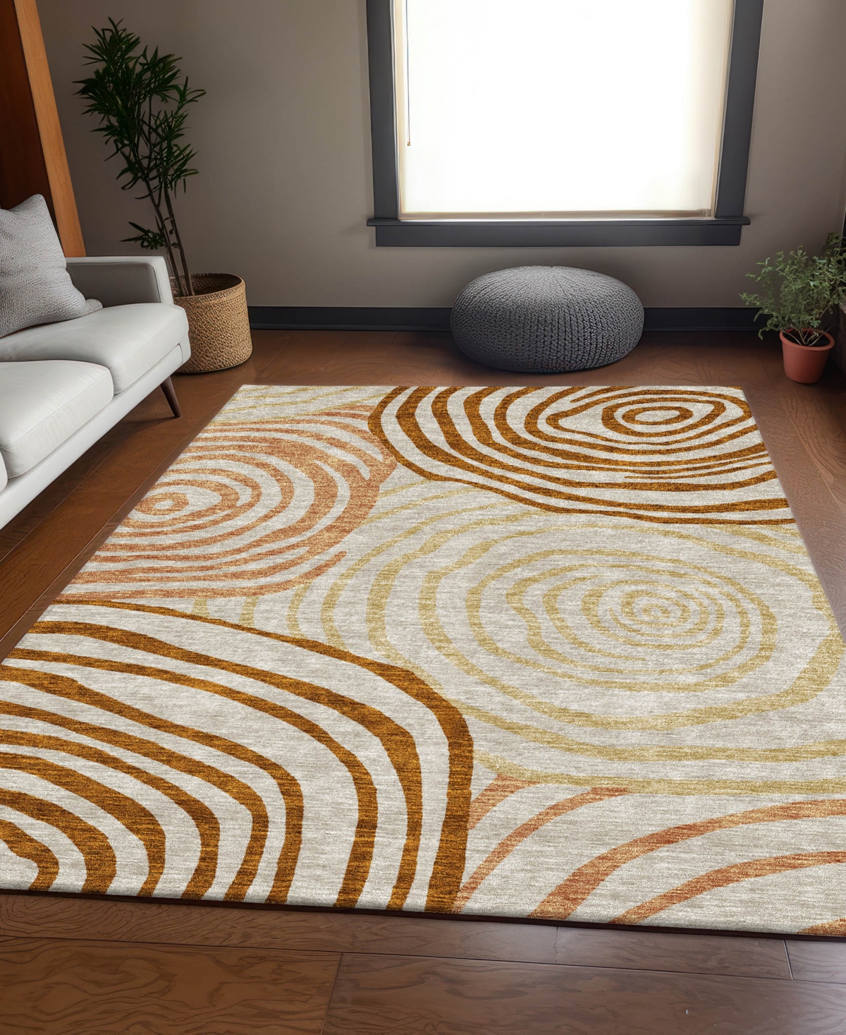 Addison Chantille Acn765 5'x7'6" Area Rug In Terracotta