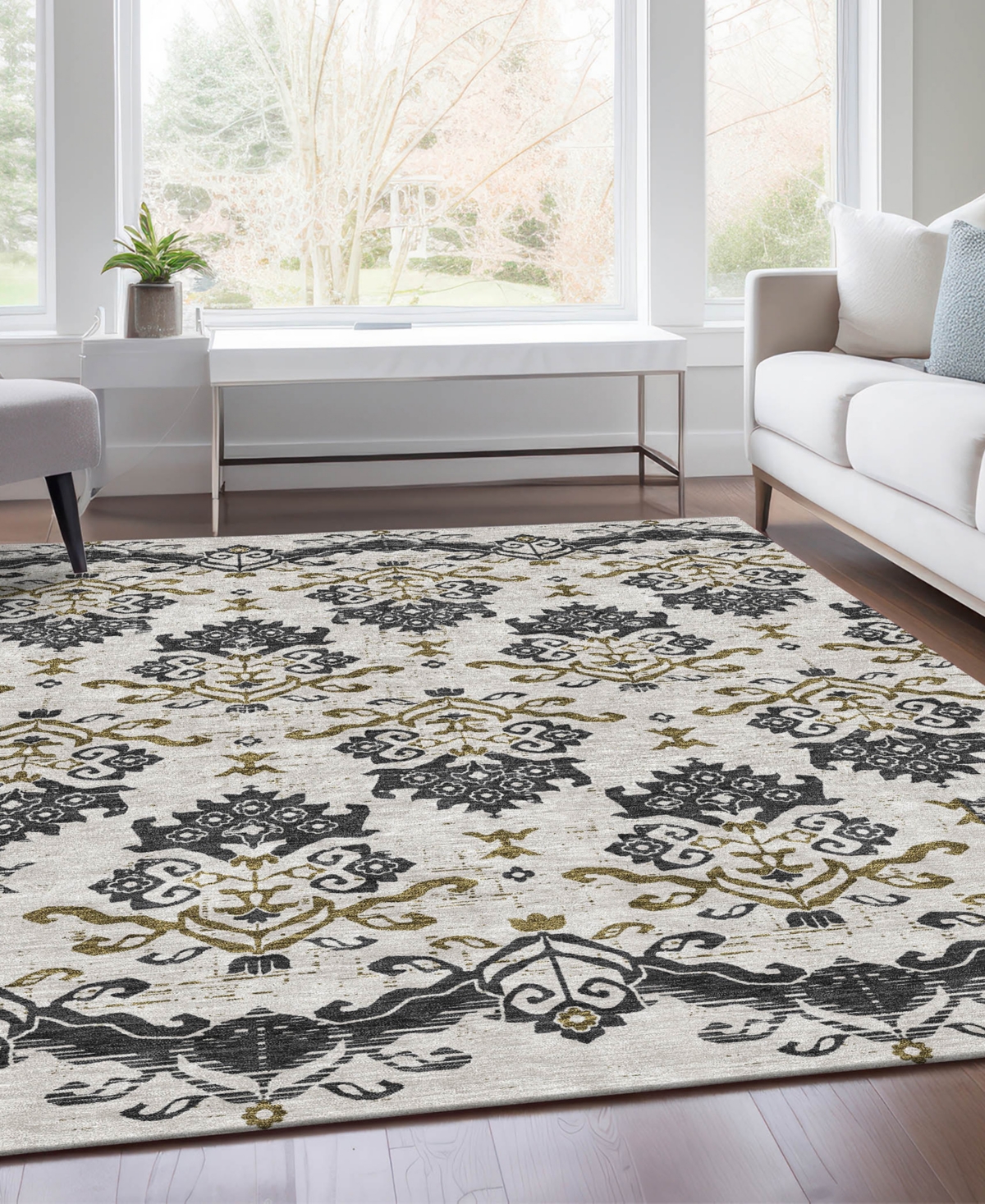 Addison Chantille Acn759 5'x7'6" Area Rug In Black