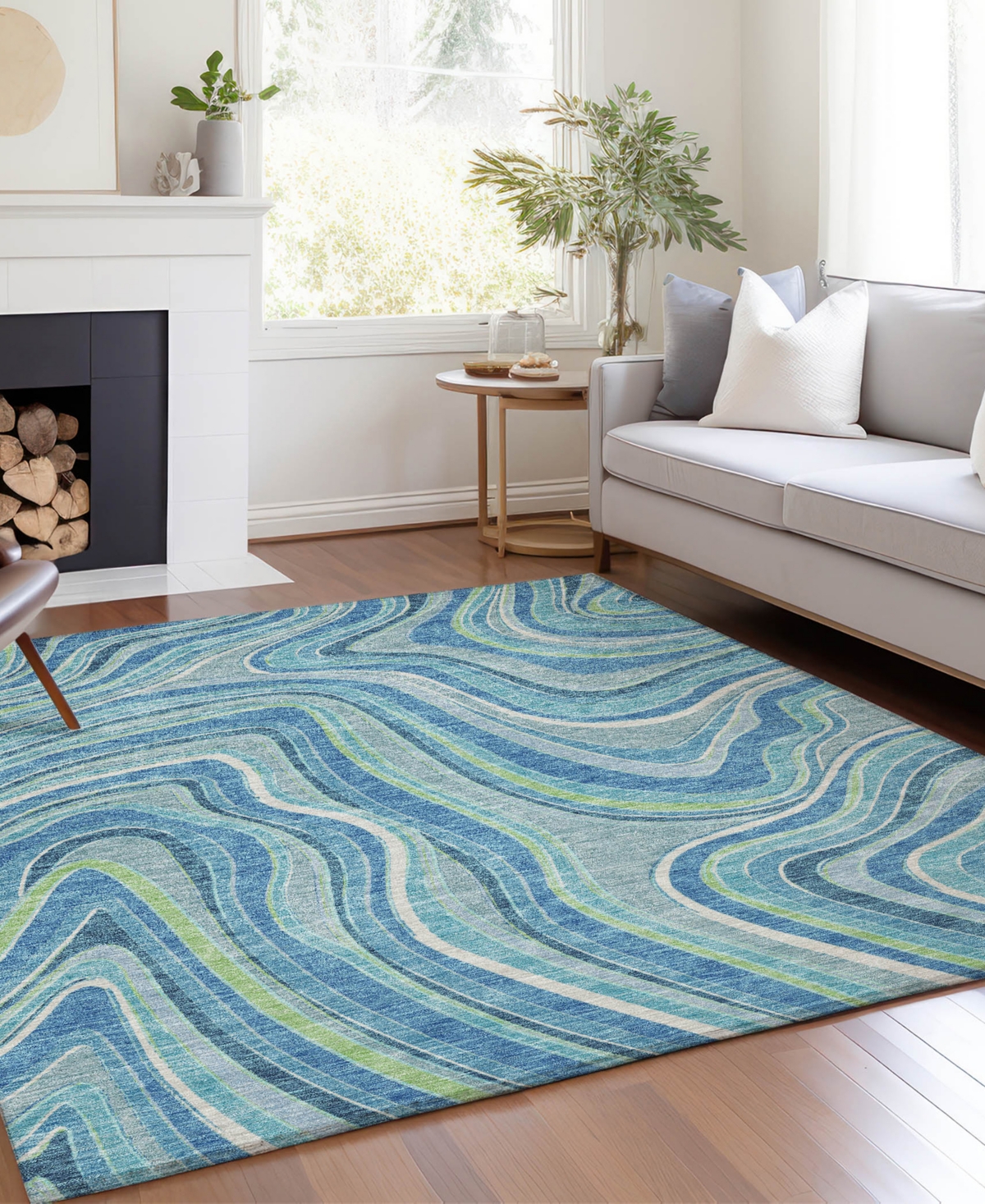 Addison Chantille Acn756 5'x7'6" Area Rug In Blue