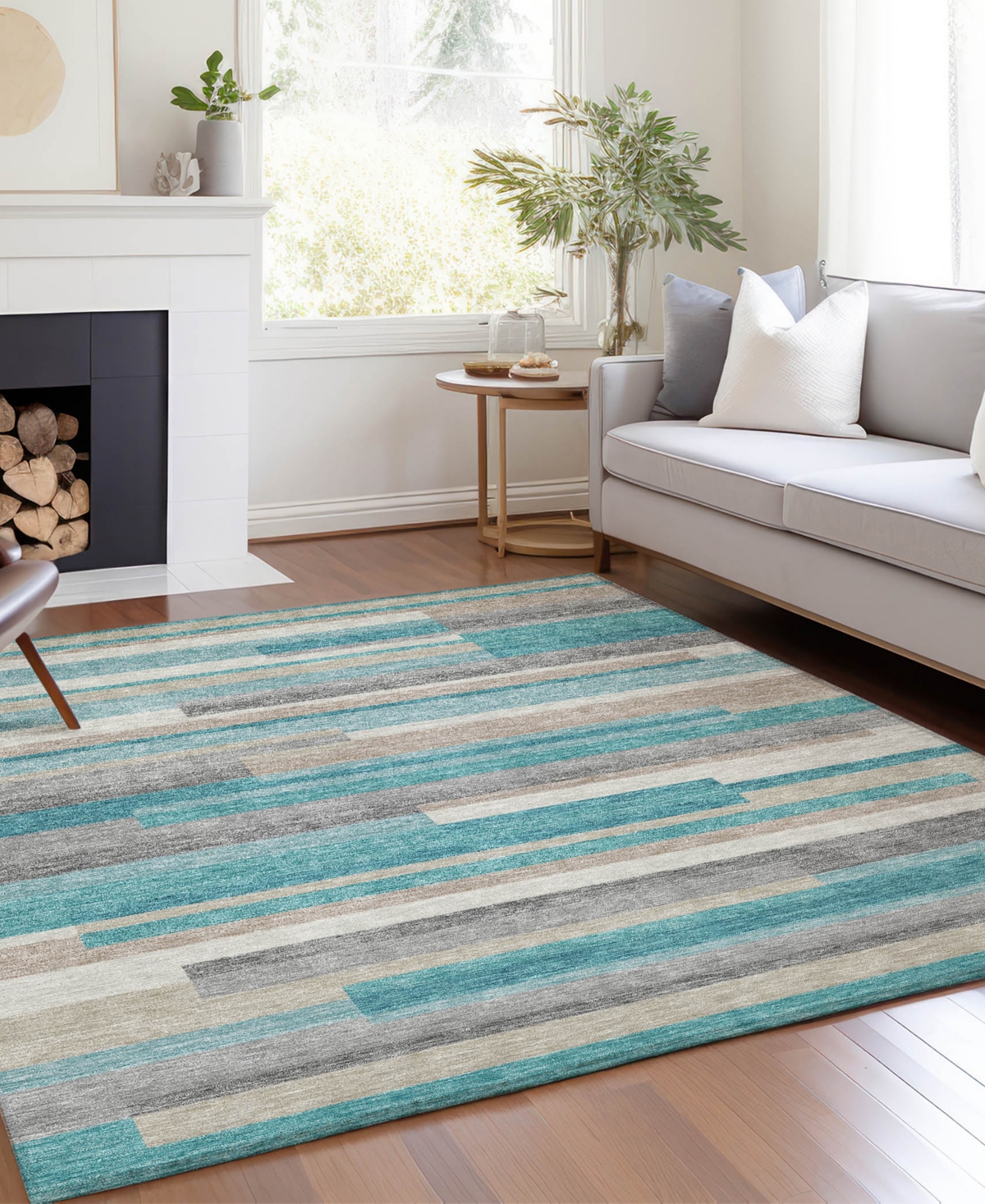 Addison Chantille Machine Washable Acn766 3'x5' Area Rug In Blue