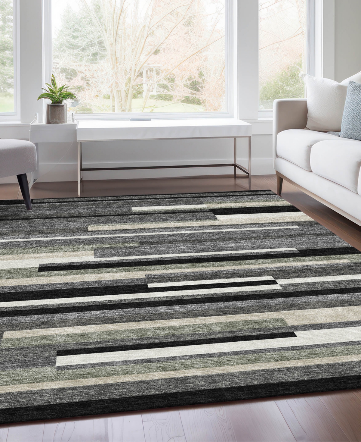 Addison Chantille Acn766 3'x5' Area Rug In Black