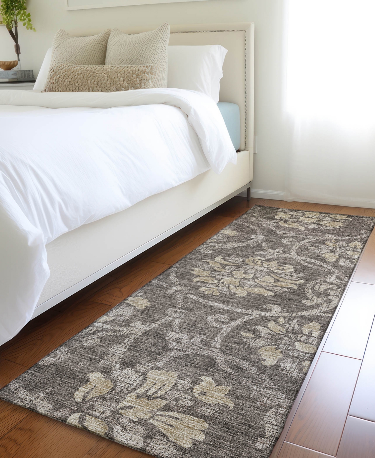 Addison Chantille Acn762 2'3"x7'6" Runner Area Rug In Brown