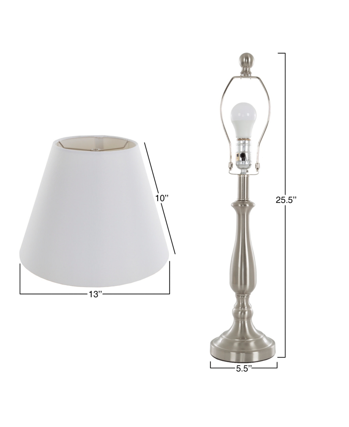 LAVISH HOME LIGHTING TABLE AND FLOOR LAMP, SET OF 3 