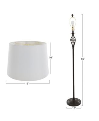 Spiral Cage Design Table and Floor Lamp, Set of 3