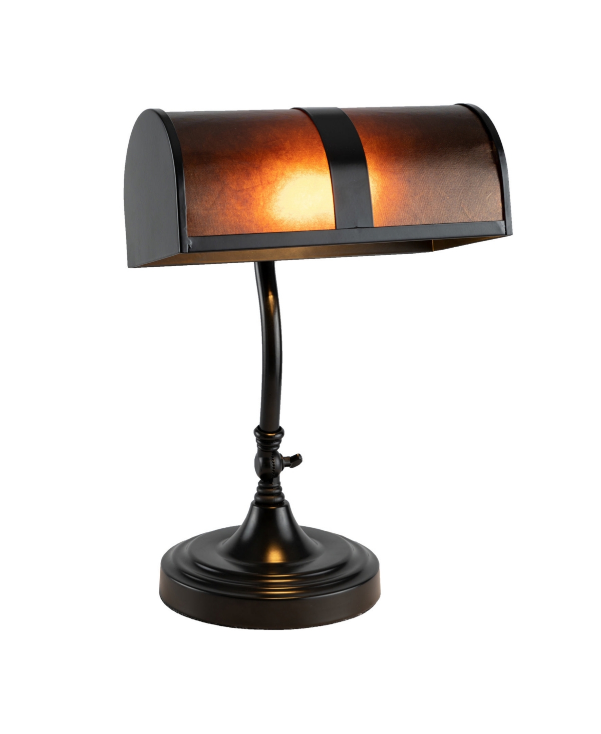 Shop Lavish Home 14" Mission Style Led Banker's Table Lamp In Black