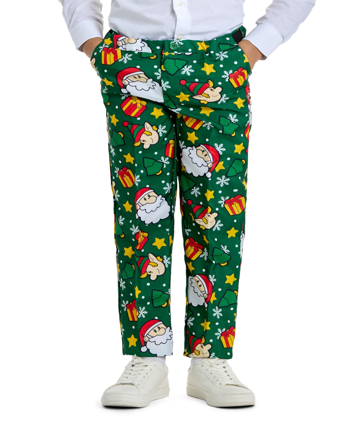 Suitmeister Little and Big Boys Santa Elves Button Closure Suit Set