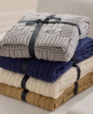 Jamie Cable-Knit Throw, 50" x 60"