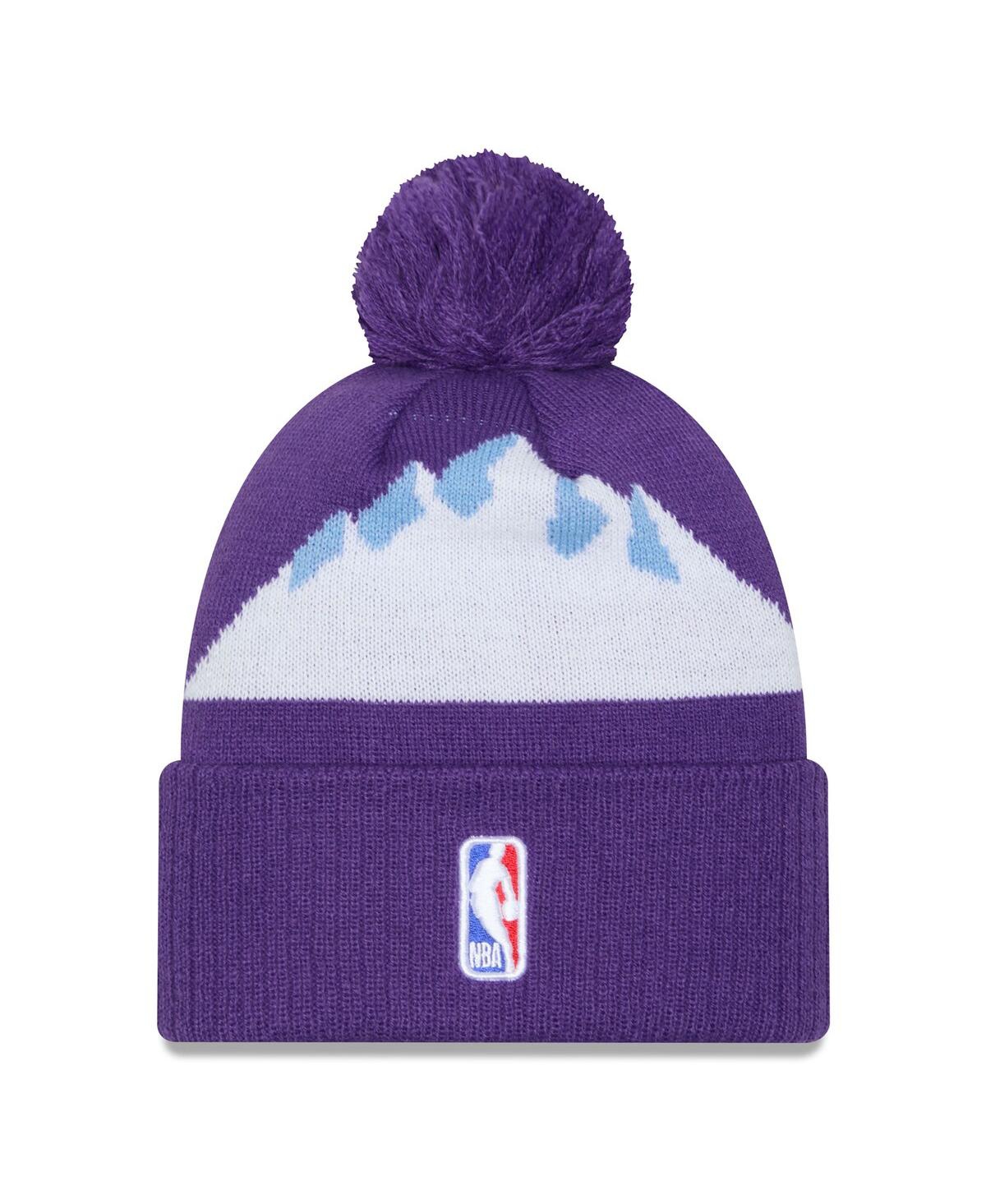 Shop New Era Men's Purple Utah Jazz 2024/25 City Edition Cuffed Knit Hat With Pom