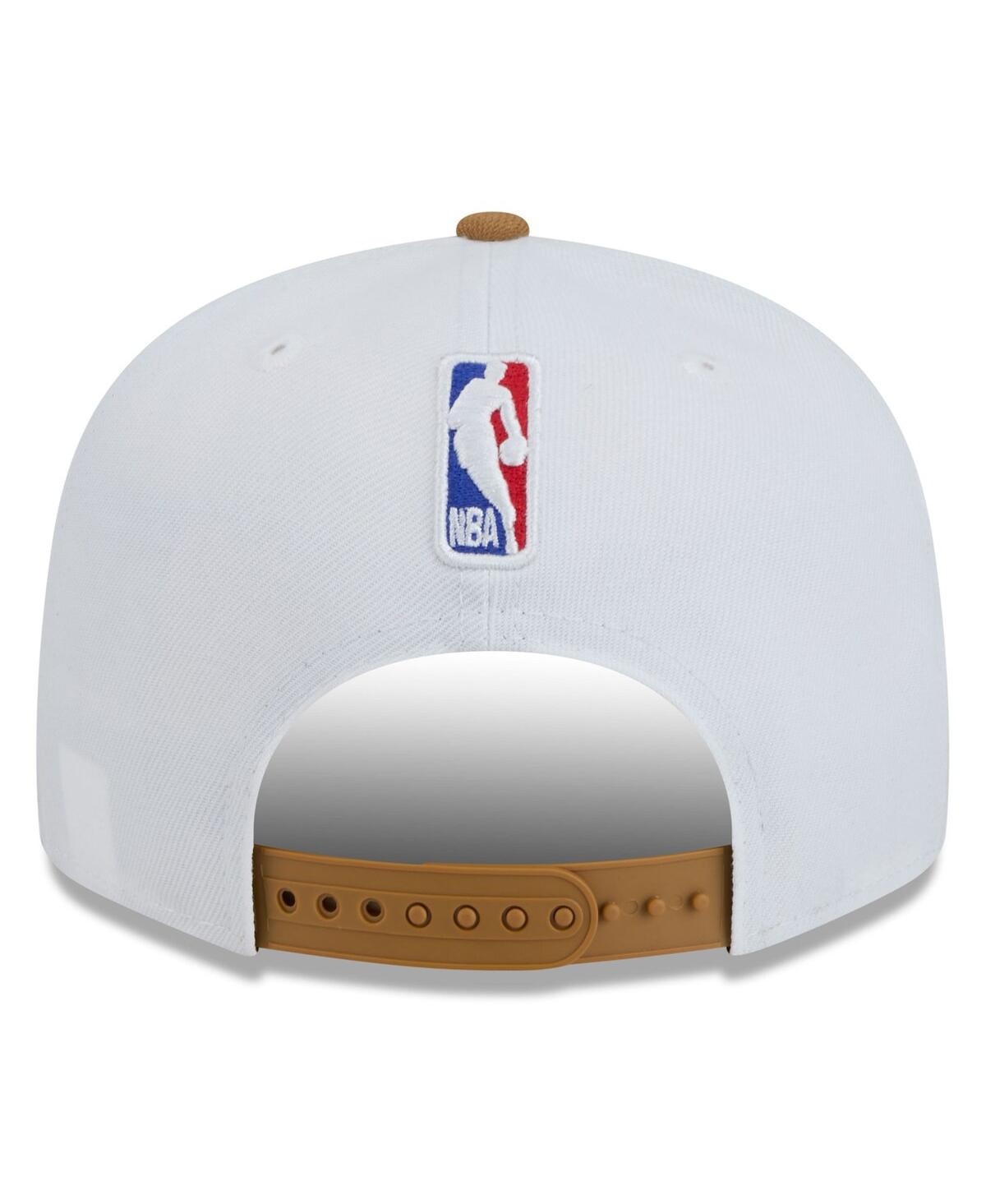 New Era Big Boys And Girls White Chicago Bulls 2024/25 City Edition 9fifty Snapback Hat In White,tan
