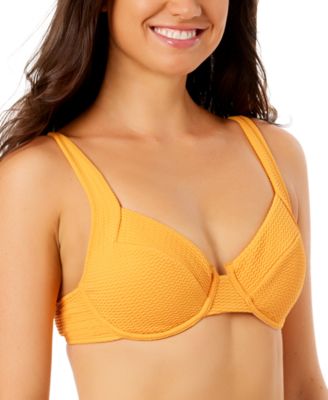 Juniors' Wavy-Scrunch Scoop-Neck Bralette Bikini, Exclusively at Macy's