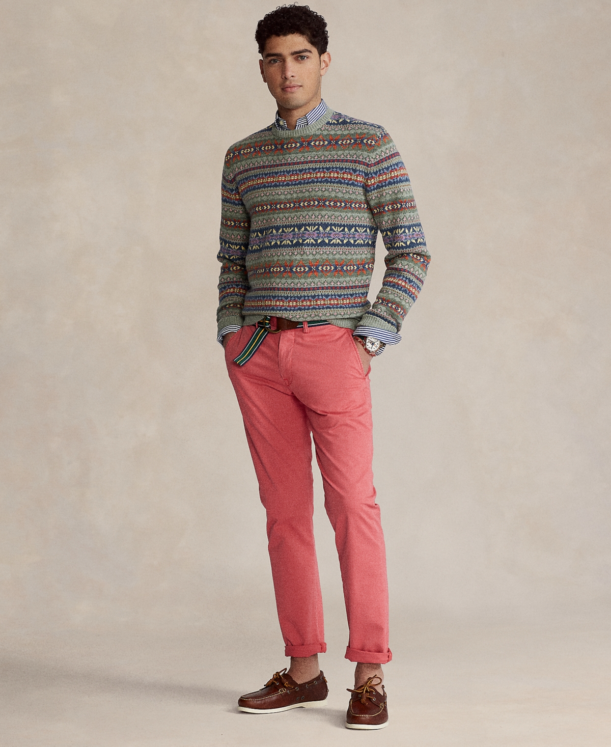 Shop Polo Ralph Lauren Men's Stretch Slim Fit Chino Pants In Nantucket Red