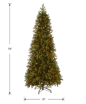 7.5' "Feel Real" Jersey Fraser Slim Fir Hinged Tree with 800 Clear Lights