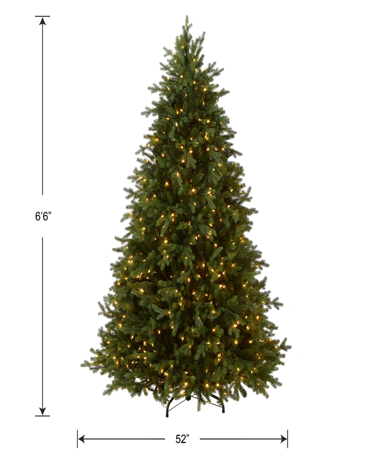 National Tree Company Feel Real Princeton Fraser Fir Hinged Tree with 700 Dual Color Led Lights & PowerConnect