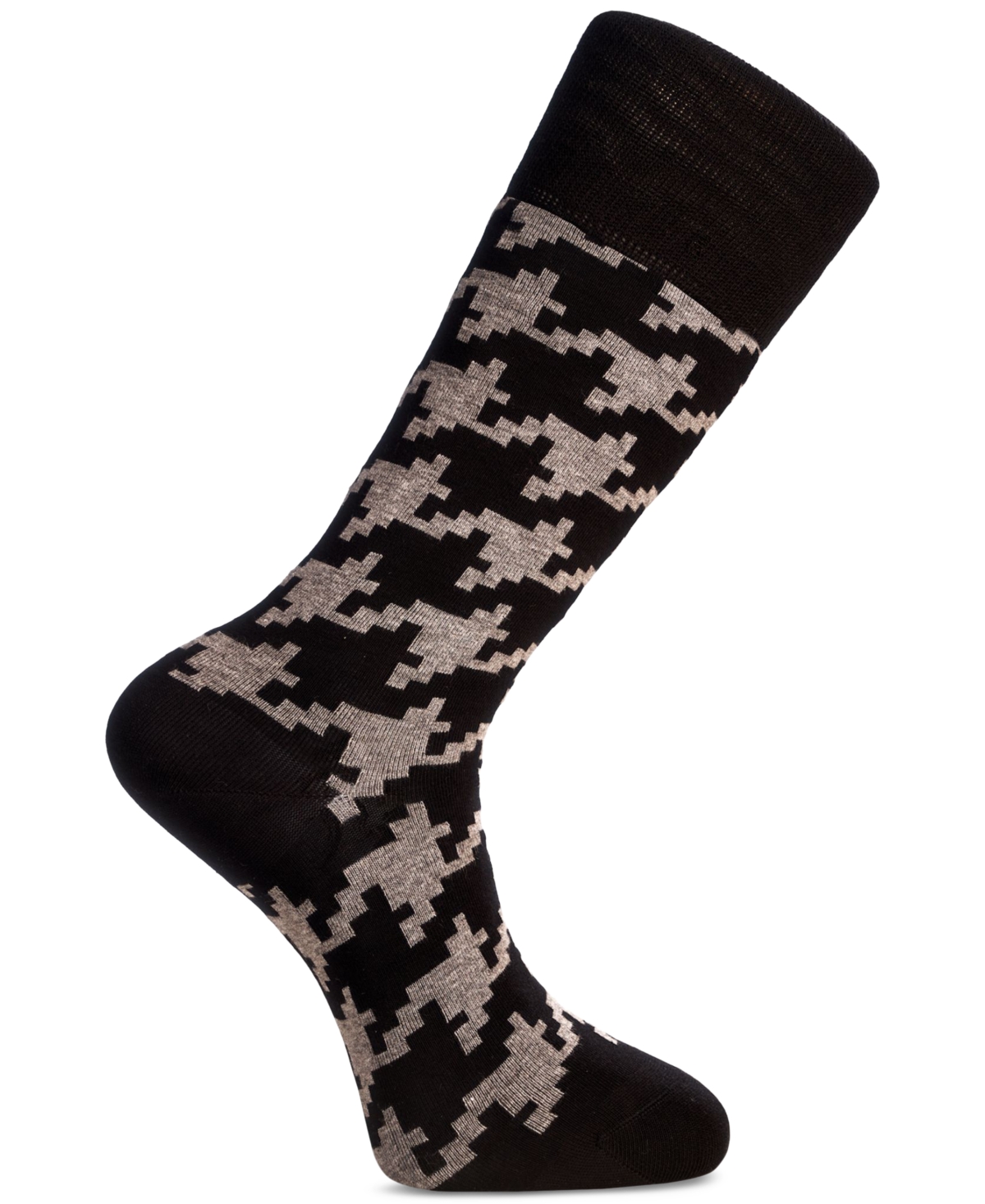 Love Sock Company Men's Luxury Cotton Mid-Calf Patterned Dress Socks with Seamless Toe.Socks Bundle Sock, Pack Of 5 - Black