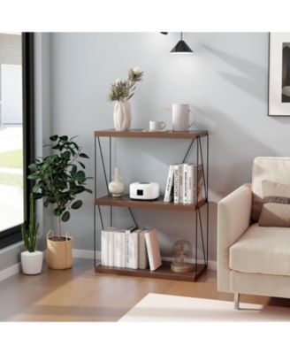 GOUUN 3-Tier Multipurpose Display Rack with Metal Frame