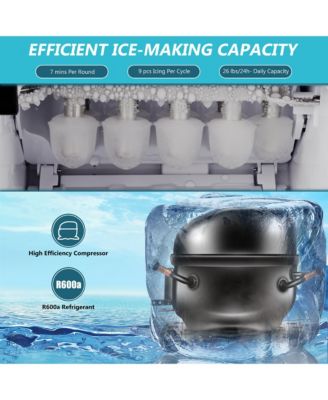 Ice Maker Machine Countertop 26Lbs/24H Portable