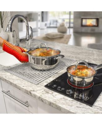 Roll-Up Dish Drying Rack, Over the Sink Dish Drainer, Multipurpose Drying Rack for Dishes, Fruits & Vegetables, Silicone Coated Stainless Steel