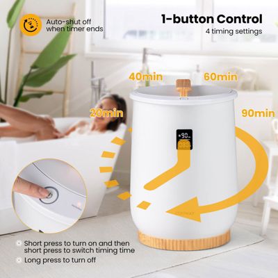 20L Bathroom Towel Warmer Bucket with Fragrance Holder & LCD Display