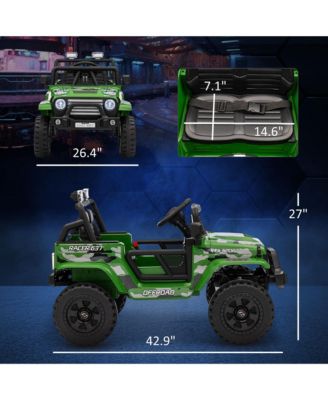 12V Ride on Car, Ride on Truck w/ 4 Suspension Wheels,