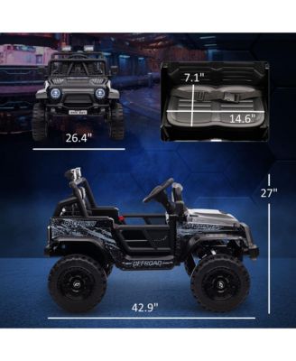 12V Ride on Car, Ride on Truck w/ 4 Suspension Wheels,