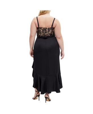 Plus Size Lace Ruffle Dress