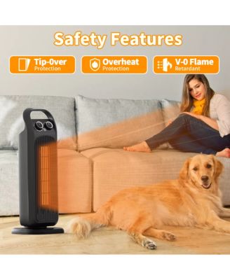 Space Heater 1500W Electric Heater Portable PTC Ceramic Heater for Bedroom, Office, and Other Rooms