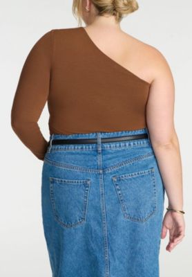 Plus Size Elements One Shoulder Long Sleeve