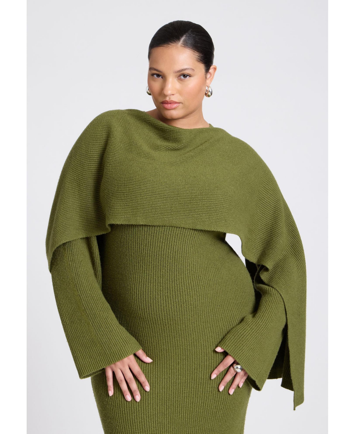 Eloquii Plus Size Scarf Sweater Dress