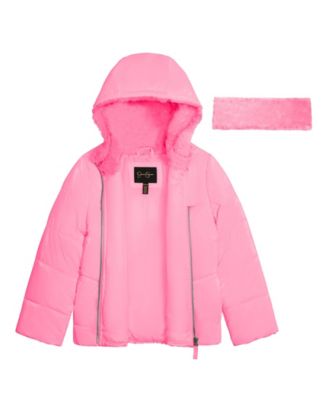 Girls 7-16 Reflective Shine Fashion Puffer Jacket