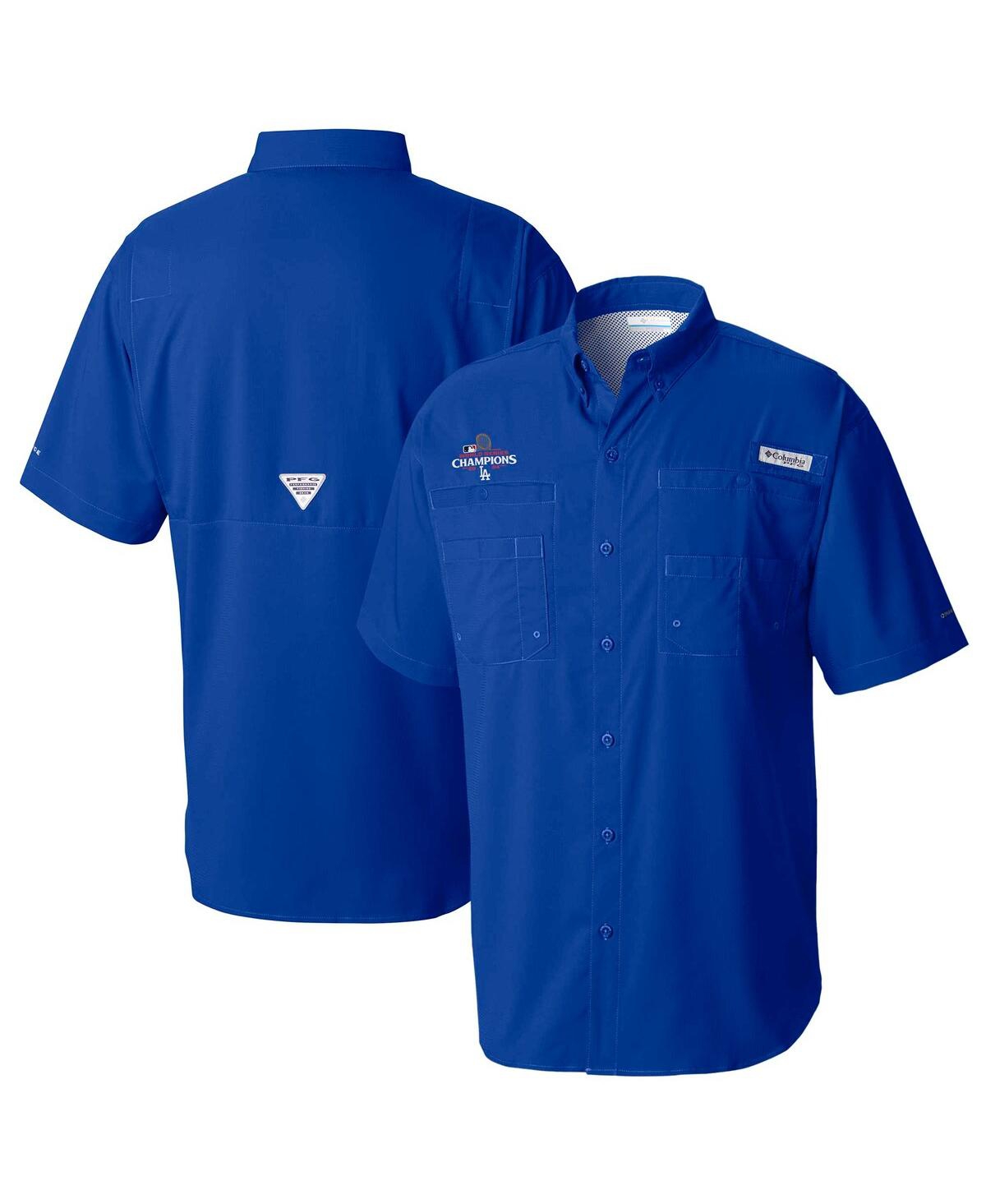 Columbia Men's Royal Los Angeles Dodgers 2024 World Series Champions Tamiami Short Sleeve Button-down Shirt In Royal