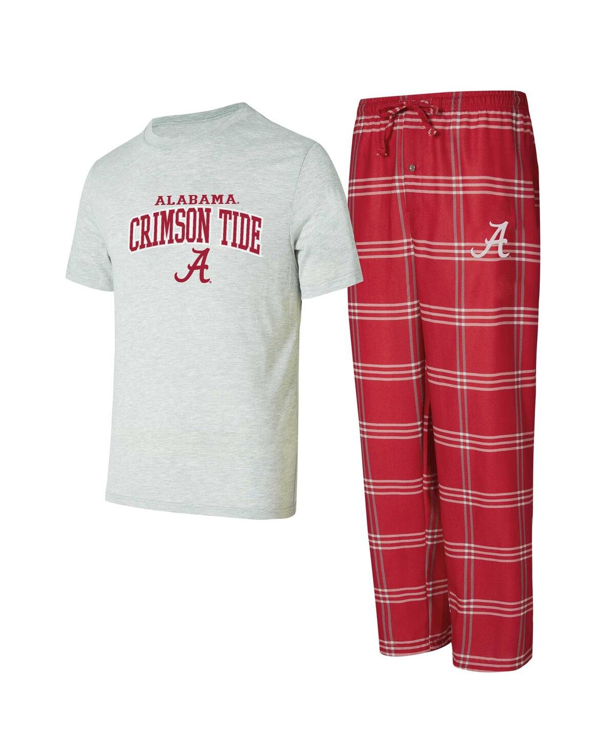 Men's Alabama Crimson Tide T-Shirt Pants Sleep Set - Crimson, Gray