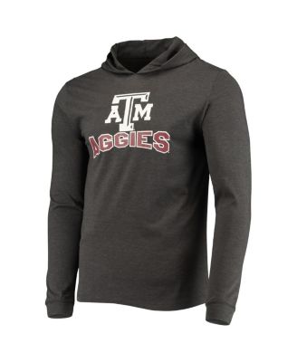 Men's Maroon/Heather Charcoal Texas A&M Aggies Meter Long Sleeve Hoodie T-Shirt Jogger Pajama Set