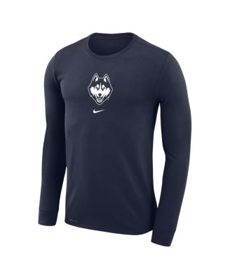 Men's Navy UConn Huskies Basketball Shootaround Long Sleeve T-Shirt