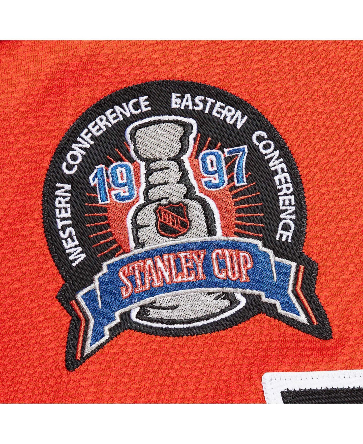 Мужской топ Mitchell & Ness Eric Lindros Orange Philadelphia Flyers 1996-97 Power Play Jersey — фото 2