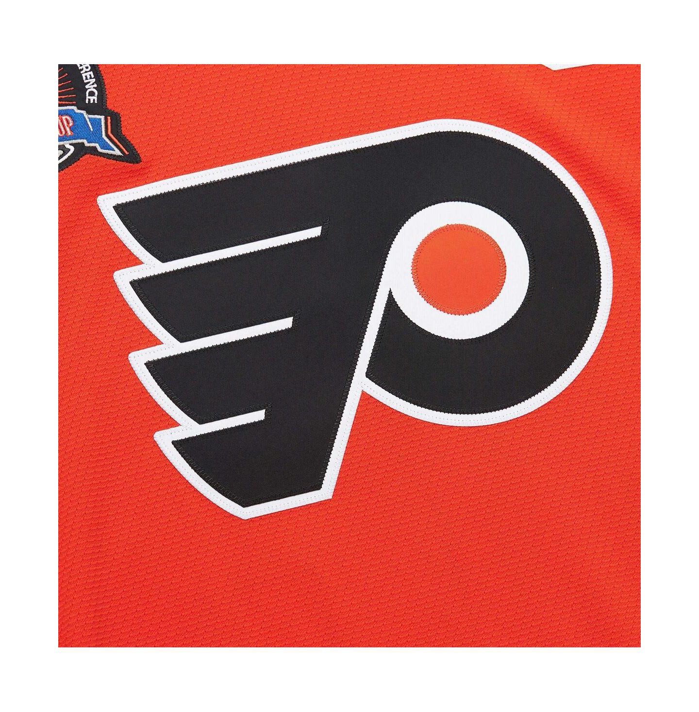 Мужской топ Mitchell & Ness Eric Lindros Orange Philadelphia Flyers 1996-97 Power Play Jersey — фото 3